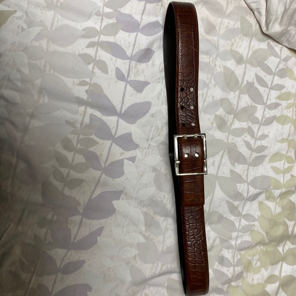 DKNY brown leather belt says size large - Picture 1 of 3
